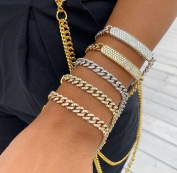 Pave Diamond Link Bracelet