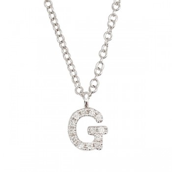 Mini Diamond Initial Necklace