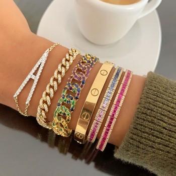 Princess Cut Ruby Tennis Bracelet