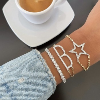 Diamond Star Ball Bracelet