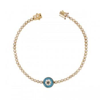 Single Eye Diamond Tennis Bracelet