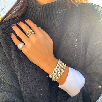 Jumbo Diamond Link Bracelet