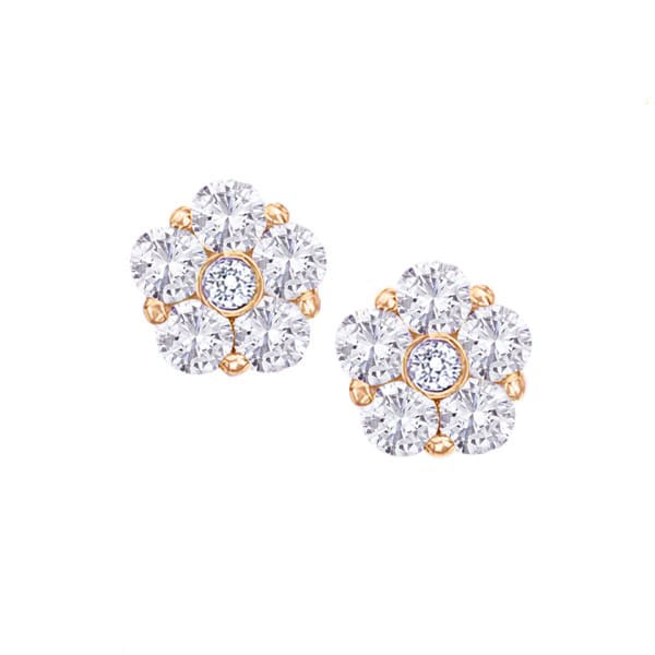 Diamond Cluster Flower Studs
