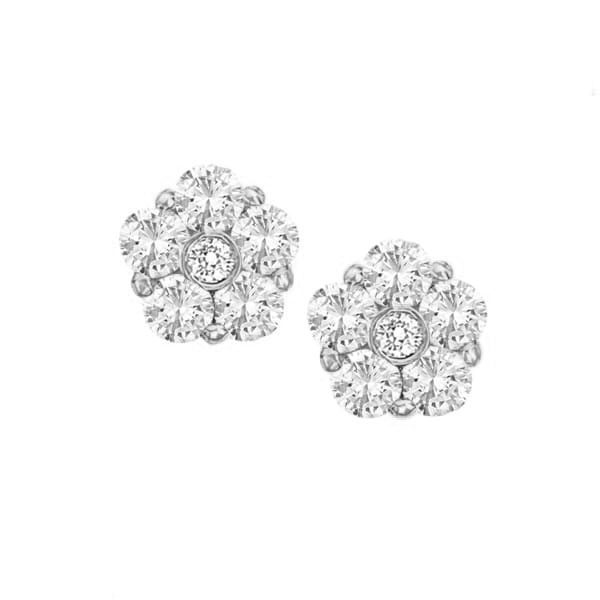 Diamond Cluster Flower Studs