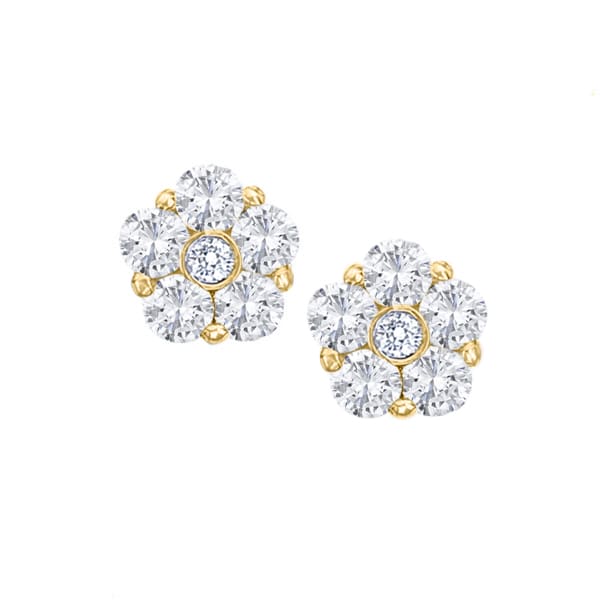 Diamond Cluster Flower Studs