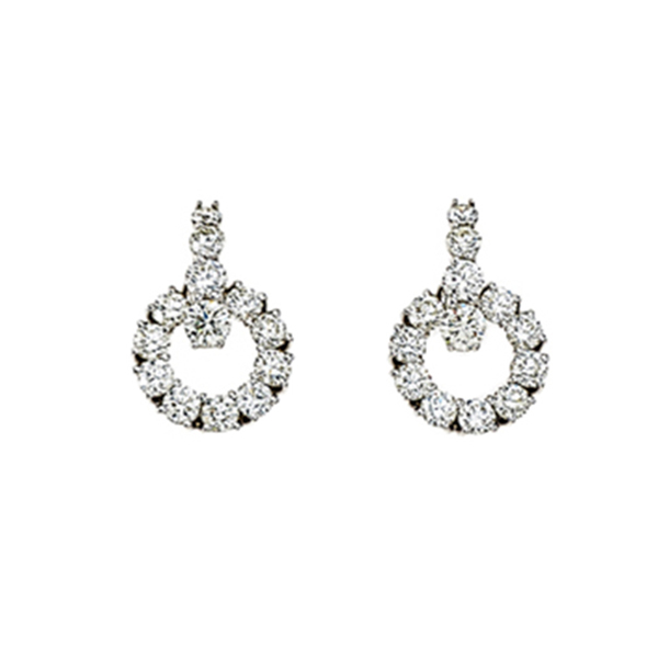 Bassano Jewelry Diamond Drop Circle Earrings