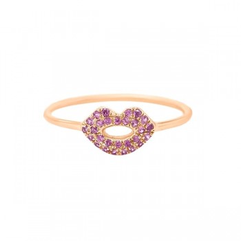 Pink Sapphire Lip Ring
