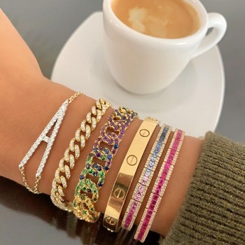 Chunky Rainbow Link Bracelet