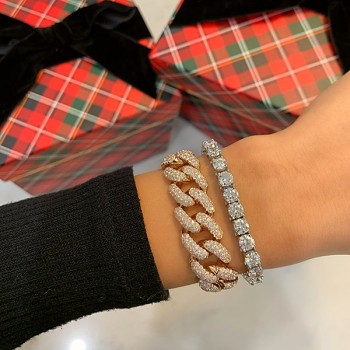 Jumbo Pave Diamond Link Bracelet