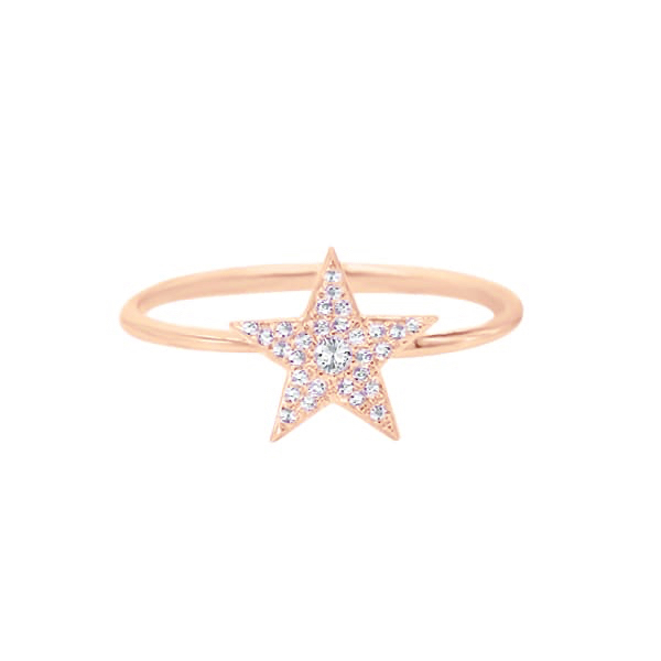 Diamond Pave Star Ring