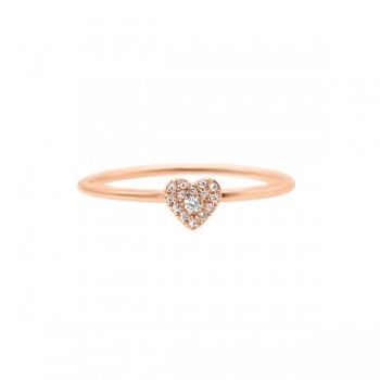 Tiny Diamond Heart Ring