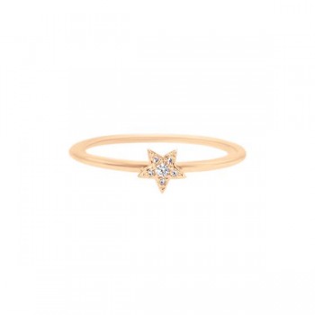 Tiny Diamond Star Ring