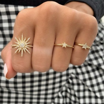 Tiny Diamond Star Ring