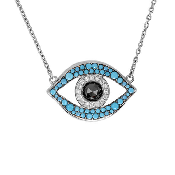 Large Turquoise Evil Eye Necklace