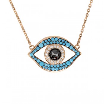 Turquoise Evil Eye Necklace