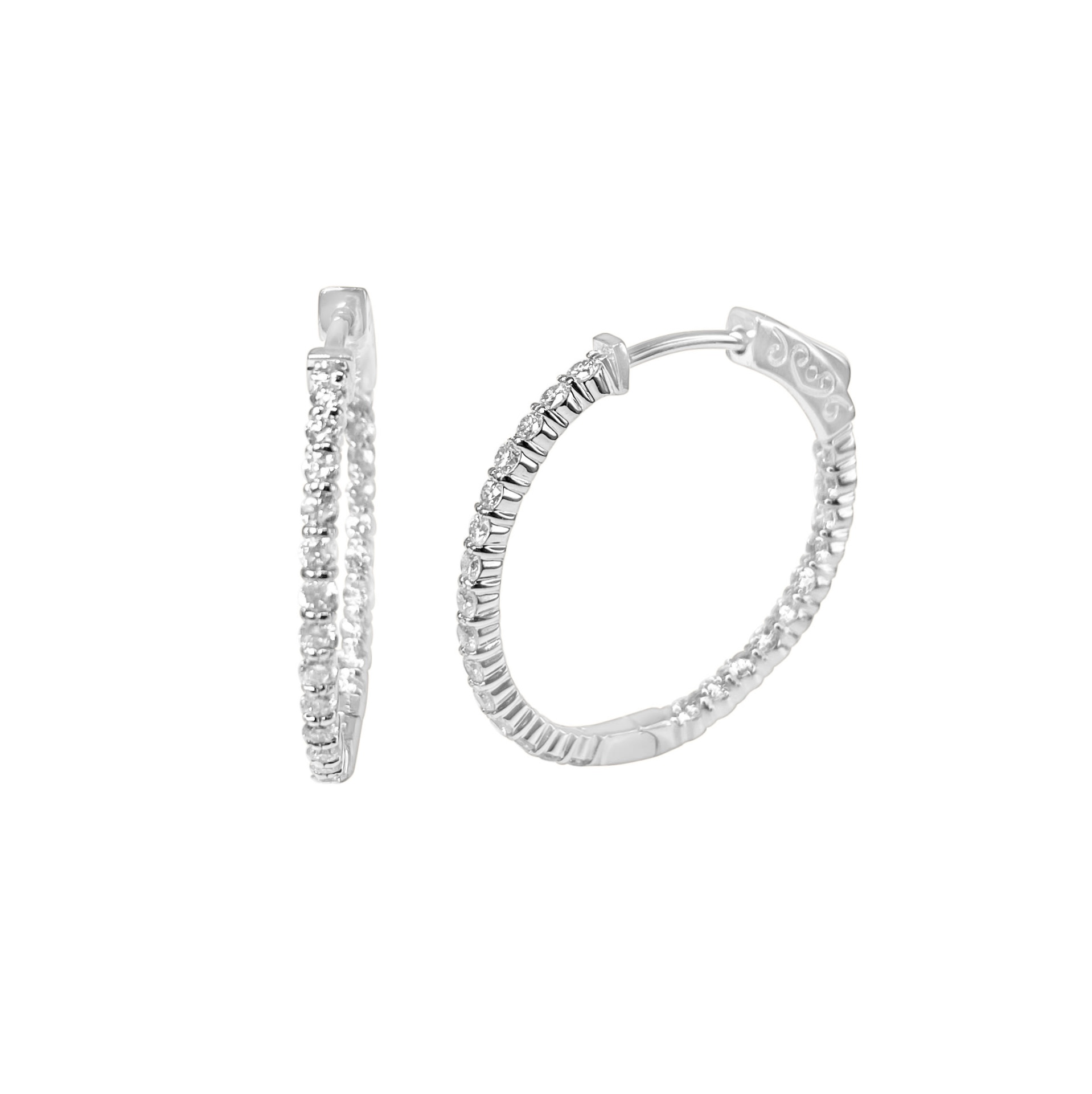 Inside-Out Diamond Hoop Earrings