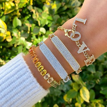 Diamond ID Link Bracelet