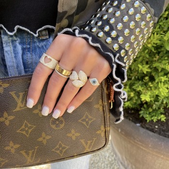 Pave Love Cigar Ring