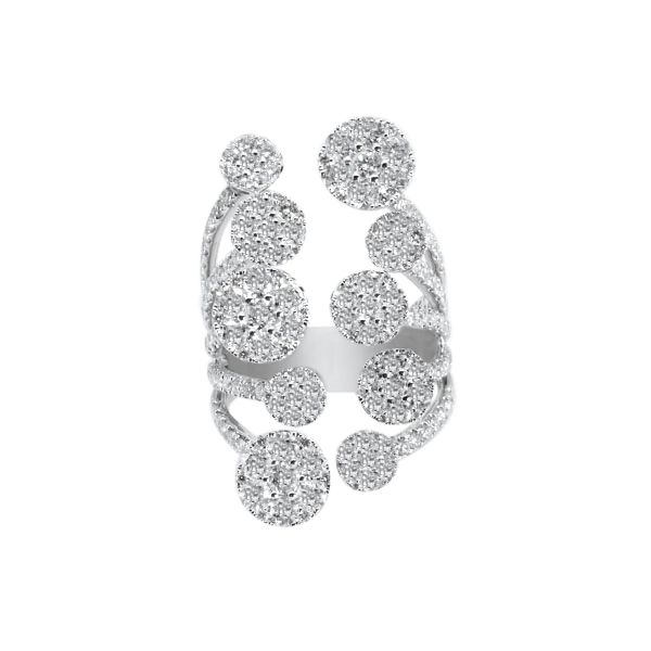 Bassano Jewelry Multi Circle Shape Diamond Ring