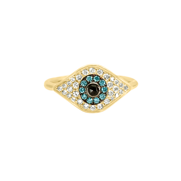 Bassano Jewelry Evil Eye Pinky Ring