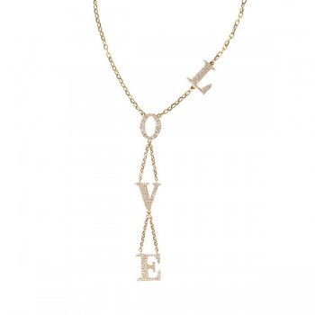 Love Drop Link Necklace