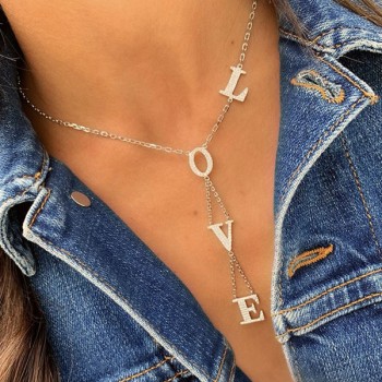 Love Drop Link Necklace